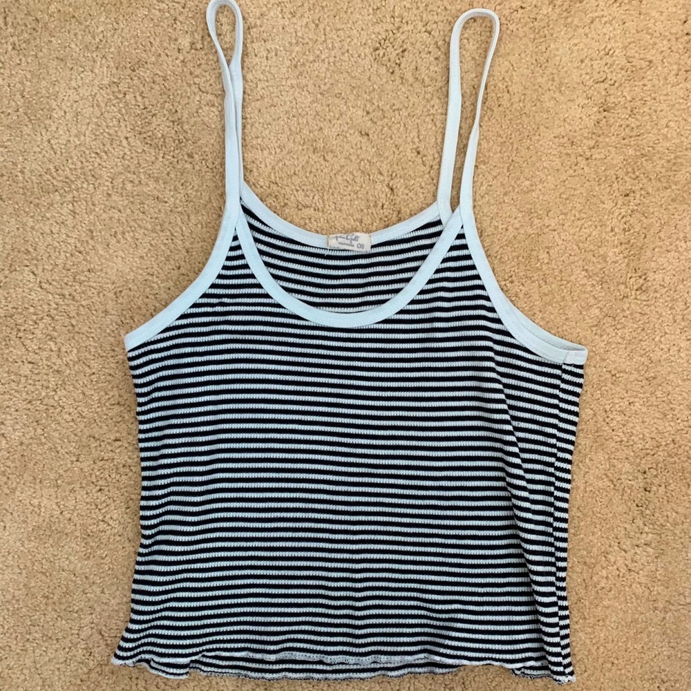 John Galt skylar black & white tank